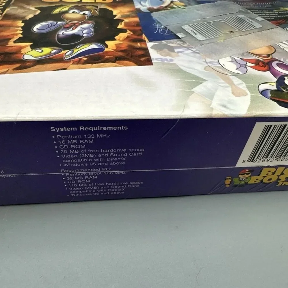 Pc Big Box Rayman Gold (1997) With Other Games Collection Ubisoft New Sealed